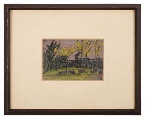 モスクワ河畔の公園 / 小野忠重