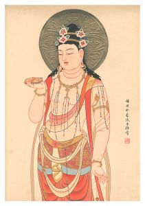 四天王寺五重塔壁画ノ内　文殊師利菩薩　／　堂本印象