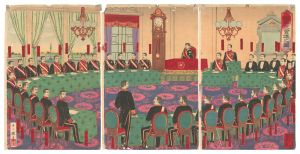 安治（探景）「枢密院会議之図」