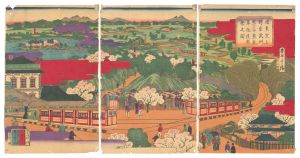 重清「従東京上野至武州熊ヶ谷蒸気車往復繁栄之図」