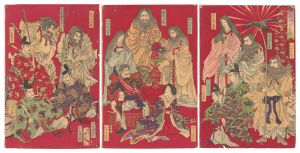 周延「本朝拝神貴皇鏡」