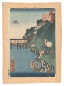 Comical Views of Famous Places in Edo / No. 4: Fishermen at Ochanomizu / Hirokage