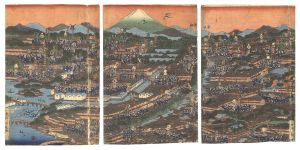 Yoshitsuna / Firefighters in Edo [江戸町並火消し之図]