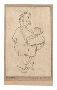 子守りをする少女　／　関野凖一郎