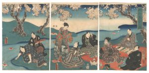 <strong>Toyokuni III</strong><br>Poets on a Mat of Flowers