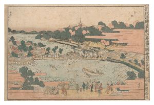 北斎「新板浮絵東叡山花盛之図」