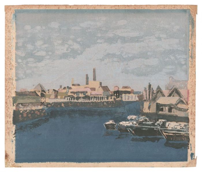 畦地梅太郎「小名木川風景」