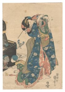 美人と子供（仮題）　／　国芳