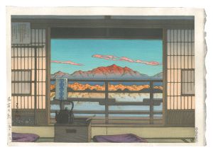 川瀬巴水「湯宿の朝（塩原新湯）」