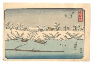 東地名　向島の雪　／　芳盛