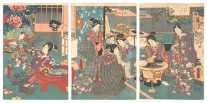 Genji in Modern Guise / Comparison of Lovers on a Rainy Night / Toyokuni III