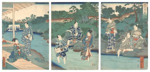 The Otonashi River at Oji / Toyokuni III and Hiroshige II