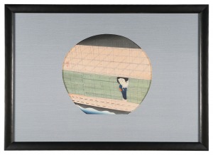 Uchiwa-e: Night Rain / Komura Settai