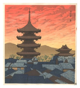 <strong>Tokuriki Tomikichiro</strong><br>Evening View of Kyoto