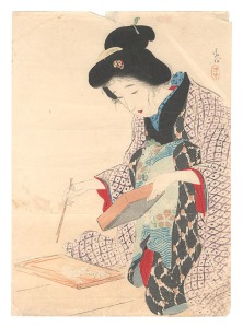 木版口絵　／　鏑木清方