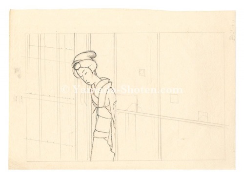 小村雪岱「自筆画稿　邦枝完二『歌麿をめぐる女達』」