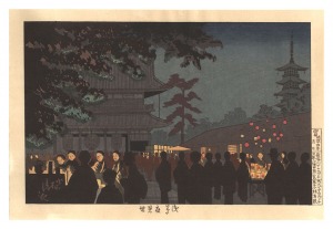 東京名所図会　浅草夜見世【復刻版】　／　清親