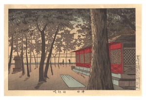 東京名所図会　神田八雲神社暁 【復刻版】　／　清親