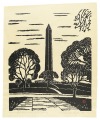 Washington monument in spring