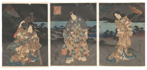 Eight Views of Omi / Evening Bell at Mii-dera Temple / Kunisada II