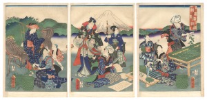 Young Murasaki's Silkworm Cultivation / Kuniaki II
