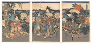 Visiting the Peony Garden / Toyokuni III