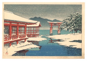 The Miyajima Shrine in Snow / Kawase Hasui