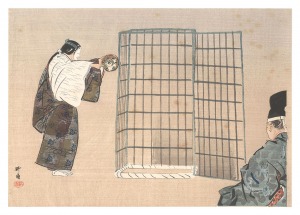 能画大鑑 籠太鼓 / 月岡耕漁