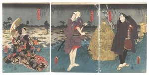 Kabuki Play: Yayoi no Hana Iroha no Honzetsu / Toyokuni III