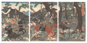 The Great Battle of the Koromo River in Mutsu Province in the Ninth Month of 1062 during the Earlier Nine-year War / Yoshikazu