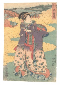 Bridges in Edo / Ryogoku Bridge / Kunisada I