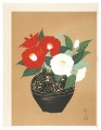 Red and White Camellias