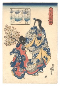 賢女烈婦伝　梶原源太景季妻　／　国芳