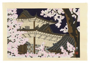 金沢十景 石川門夜桜　／　井堂雅夫