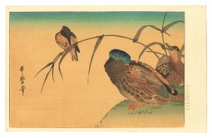 歌麿「芦に鴨【復刻版】」
