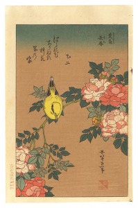 北斎「黄鳥 長春【復刻版】」