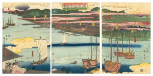 <strong>Hiroshige II</strong><br>Illustration of Yokohama Coast