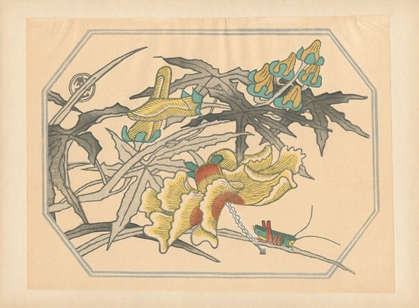 亀井藤兵衛 花とバッタ 仮題 山田書店美術部オンラインストア 亀井藤兵衛 花とバッタ 仮題 山田書店美術部オンラインストア