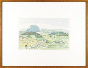 スペイン サラゴーサへ向う白い道 ／ 安野光雅