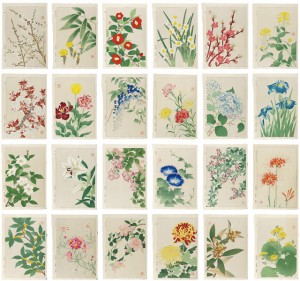 日本の花こよみ 全24枚 ／ 河原崎奨堂