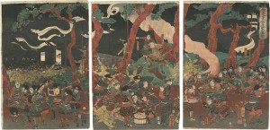 楠正成藁人形造敵箭奪図 ／ 国芳