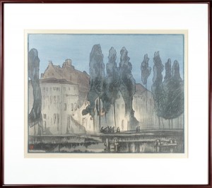 The Potterierci , Bruges ／ フランク・ブラングィン（Frank Brangwyn） 彫摺：漆原木虫