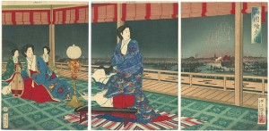 両国煙火図 ／ 安治（探景）