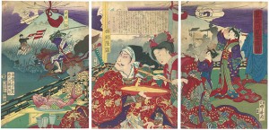 暴徒川尻本陣図 ／ 暁斎