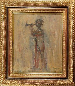 笛を吹く人 ／ 山中春雄