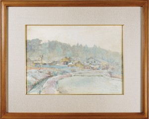 自筆画　新居 ／ 吉田博