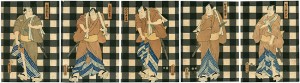 役者見立五人男 ／ 豊国三代