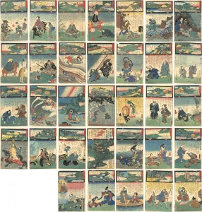 観音霊験記　秩父順礼 ／ 広重二代 国貞初代