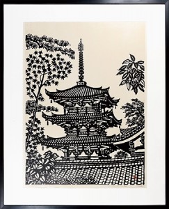 法隆寺初秋 ／ 平塚運一