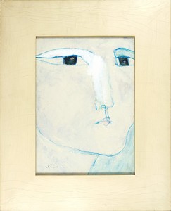 早川良雄作品展『顔たち・白』ポスター原画 ／ 早川良雄